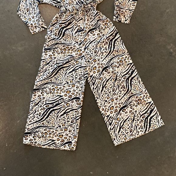 NWT ASOS Animal Print Wide Leg Jumpsuit - Picture 8 of 16